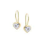 Heart shaped Zirconia Drop Earrings