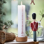 White Scandi Christmas Countdown 1-24 Pillar Candle