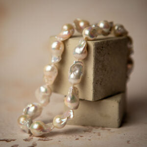 BAROQUE LARGE WHITE PEARL NECKLACE