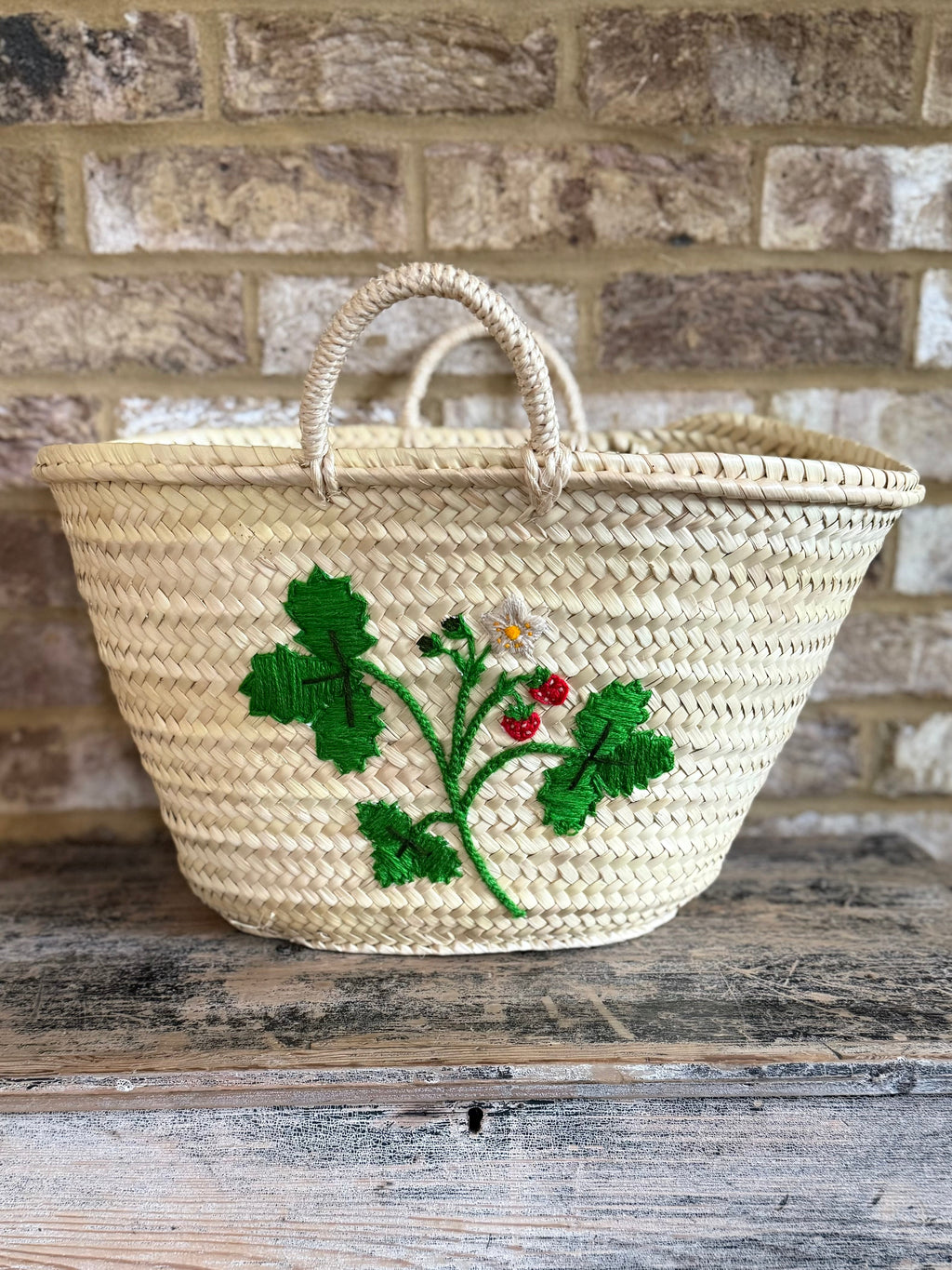 Handwoven Strawberry Fields Market Bag