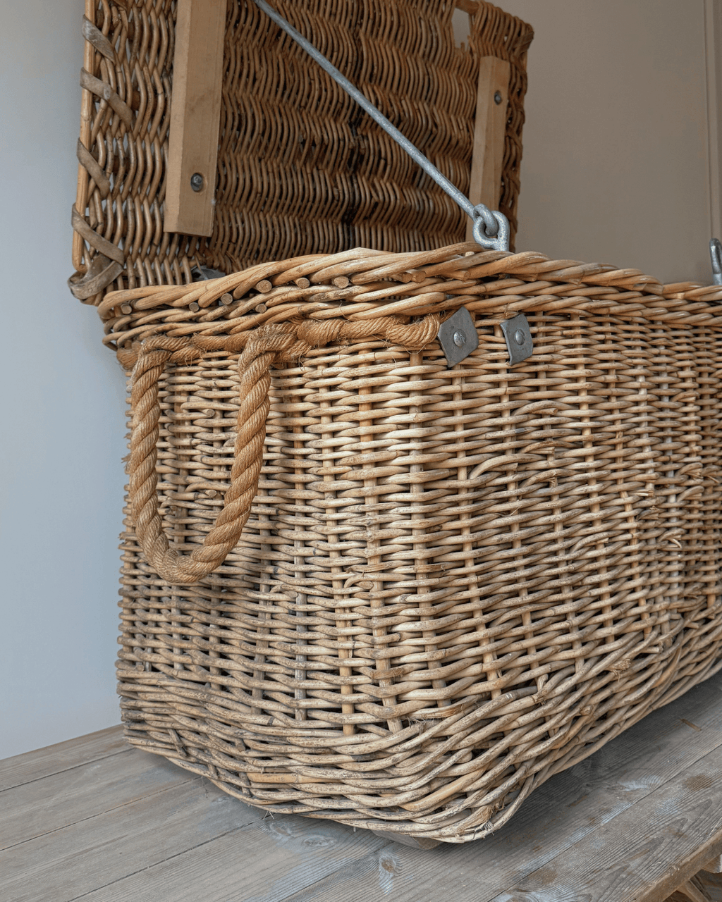 Victorian Industrial Basket On Wheels