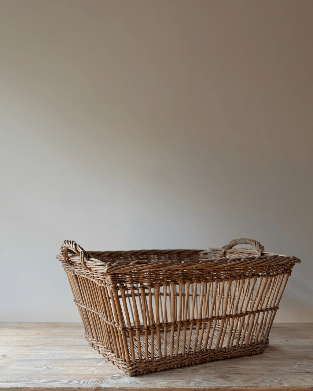 Antique French Wicker Basket