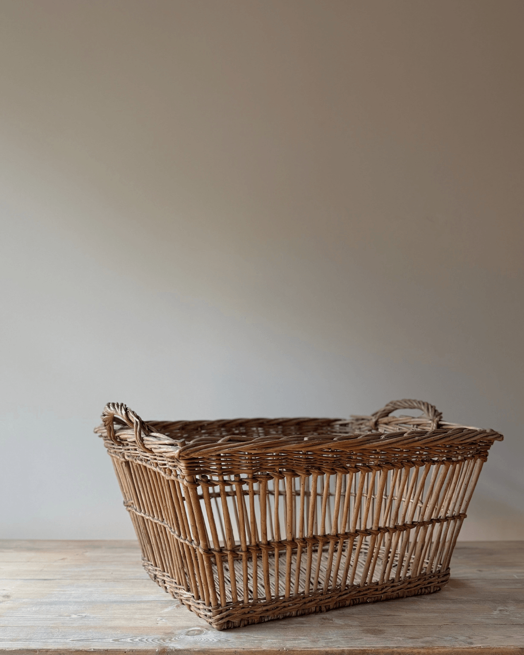 Antique French Wicker Basket