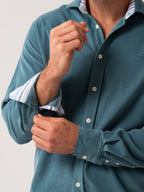Petrol Blue Cord Shirt