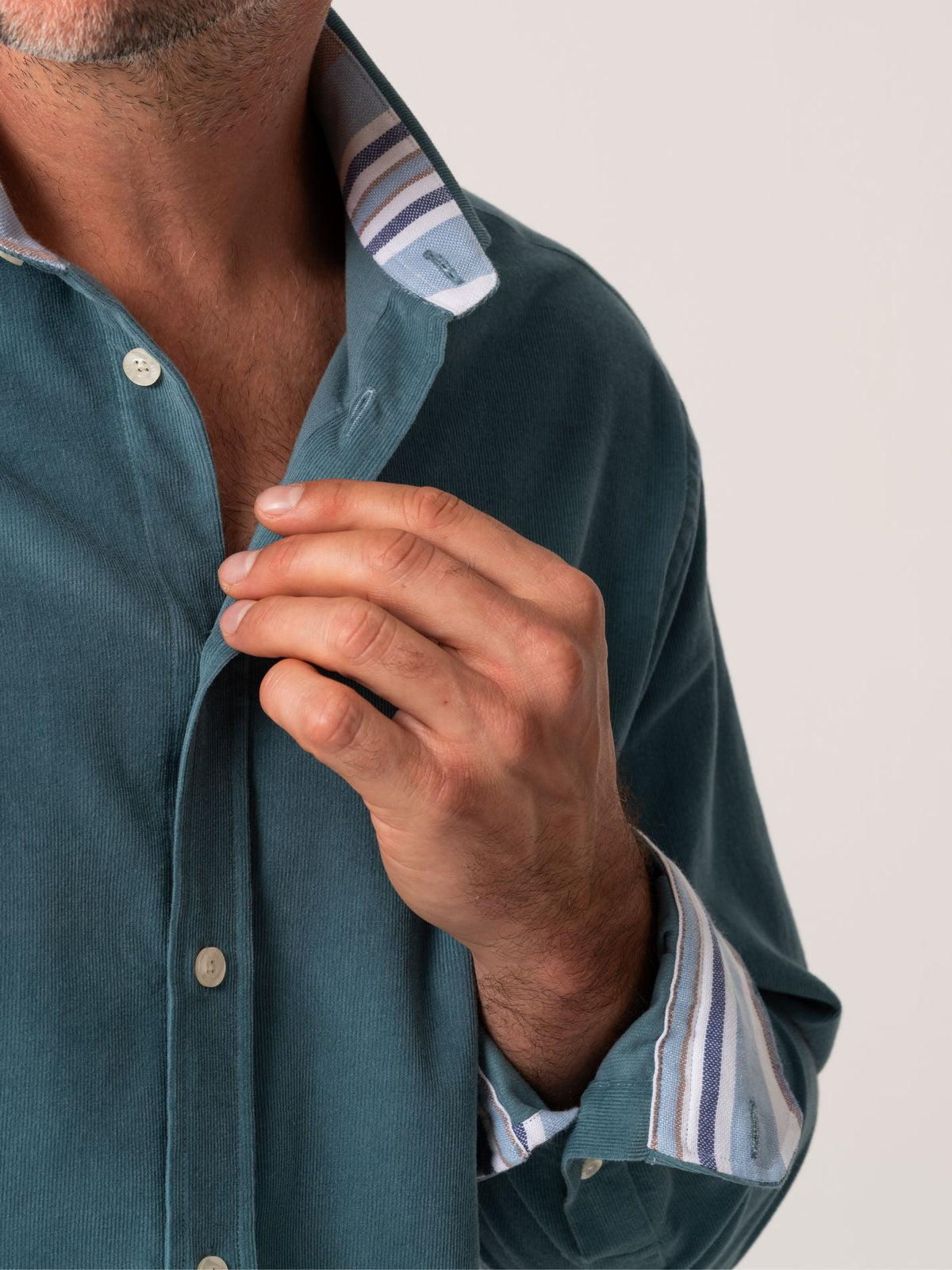 Petrol Blue Cord Shirt