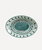 Helecho Serving Platter Set of 2 | Hand-Painted Ceramic, Teal