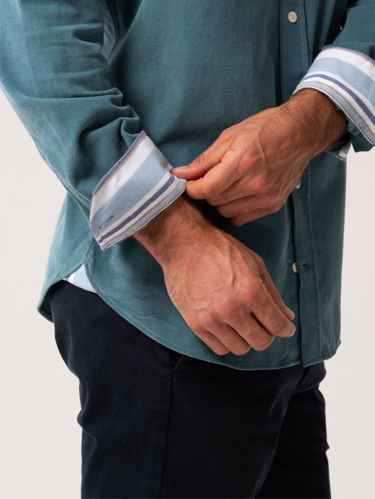 Petrol Blue Cord Shirt