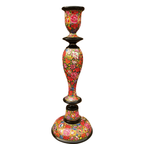 Kashmir Wooden Candle Stick Holder 12"