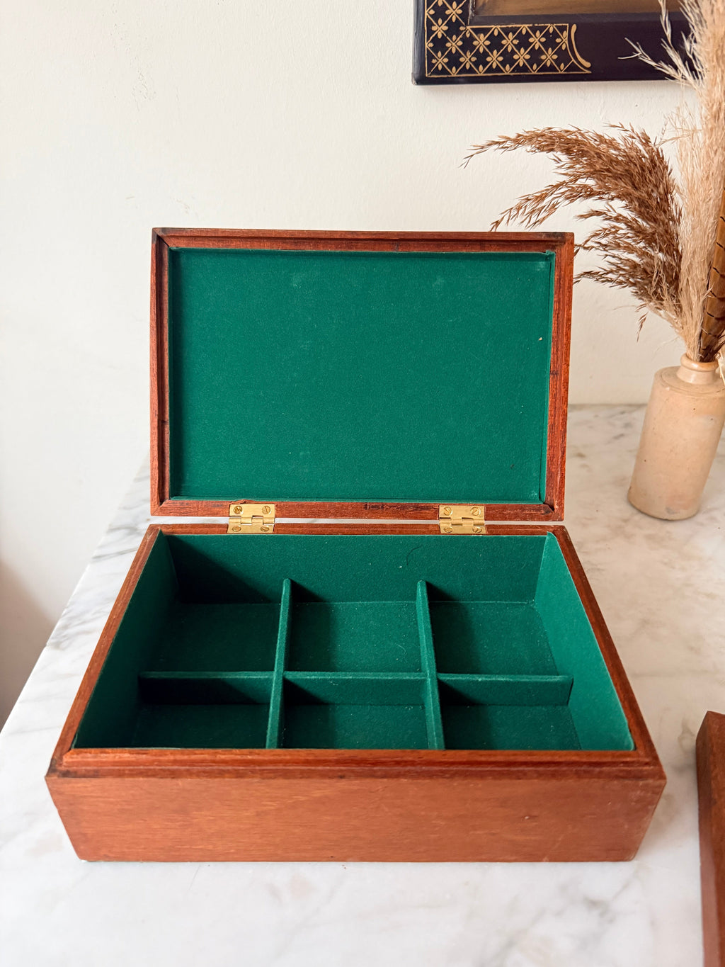 Antique Wooden Parquetry Box, C1920