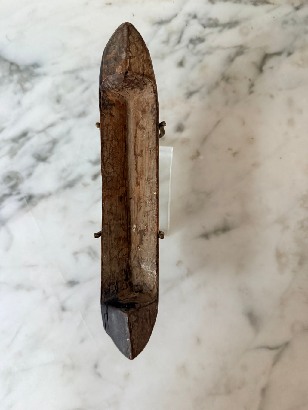 Early 20th Century West African Weaving Shuttle mounted on Perspex