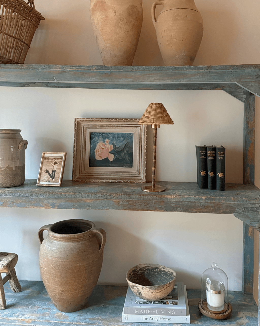 Reclaimed Blue Shelving Unit