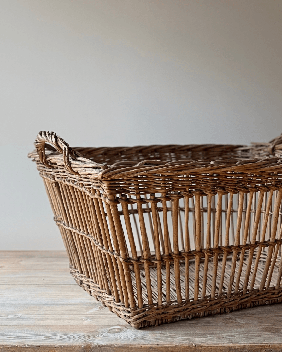 Antique French Wicker Basket