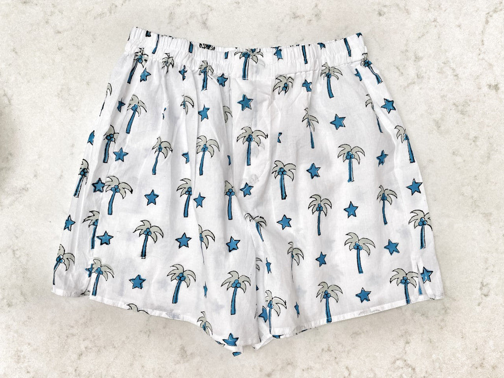 Blue Palm Boxer Short