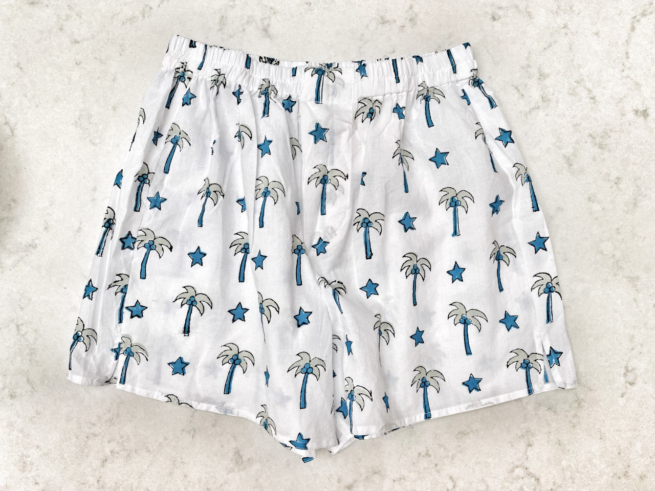 Blue Palm Boxer Short