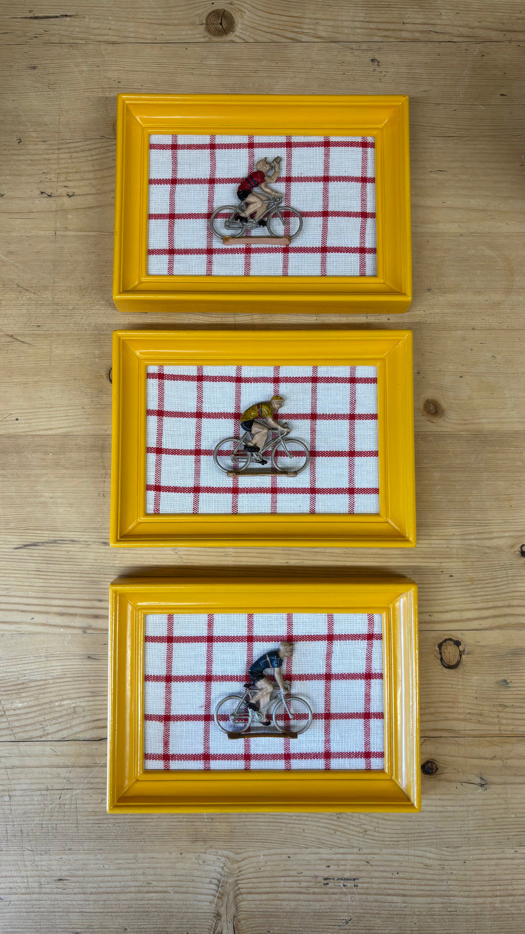 Framed Vintage Tour de France Cyclist