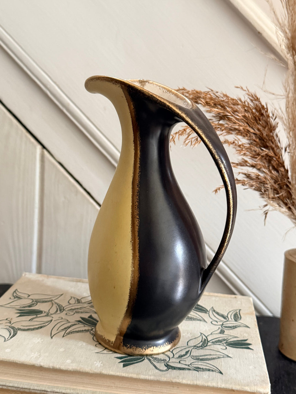 Decorative West German 1950s Ceramic Pitcher