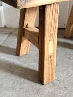 Mini Handcrafted Elm Stool