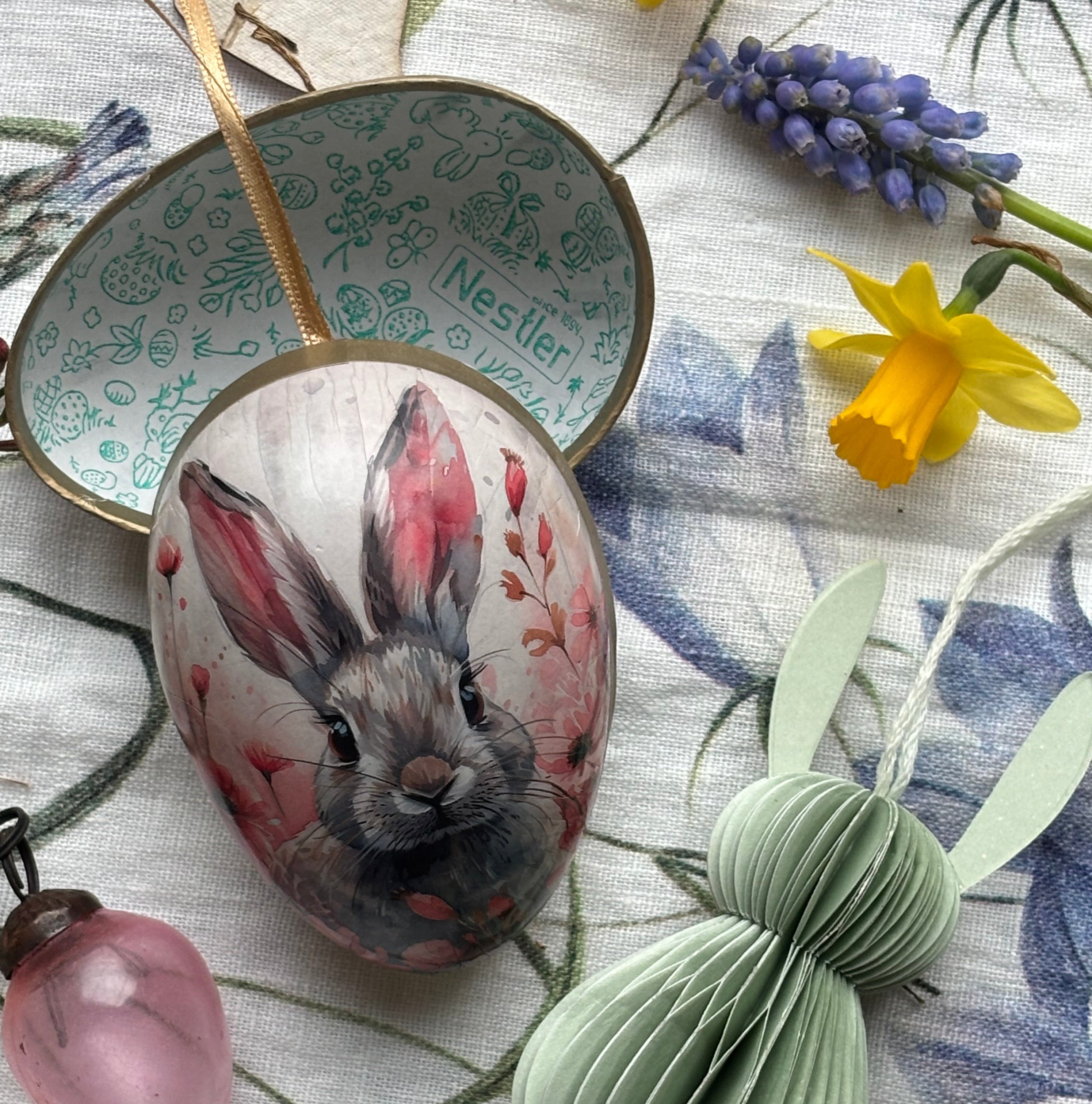Easter Bunnies Hanging Fillable Easter Paper Egg | Set 3 Assorted Designs