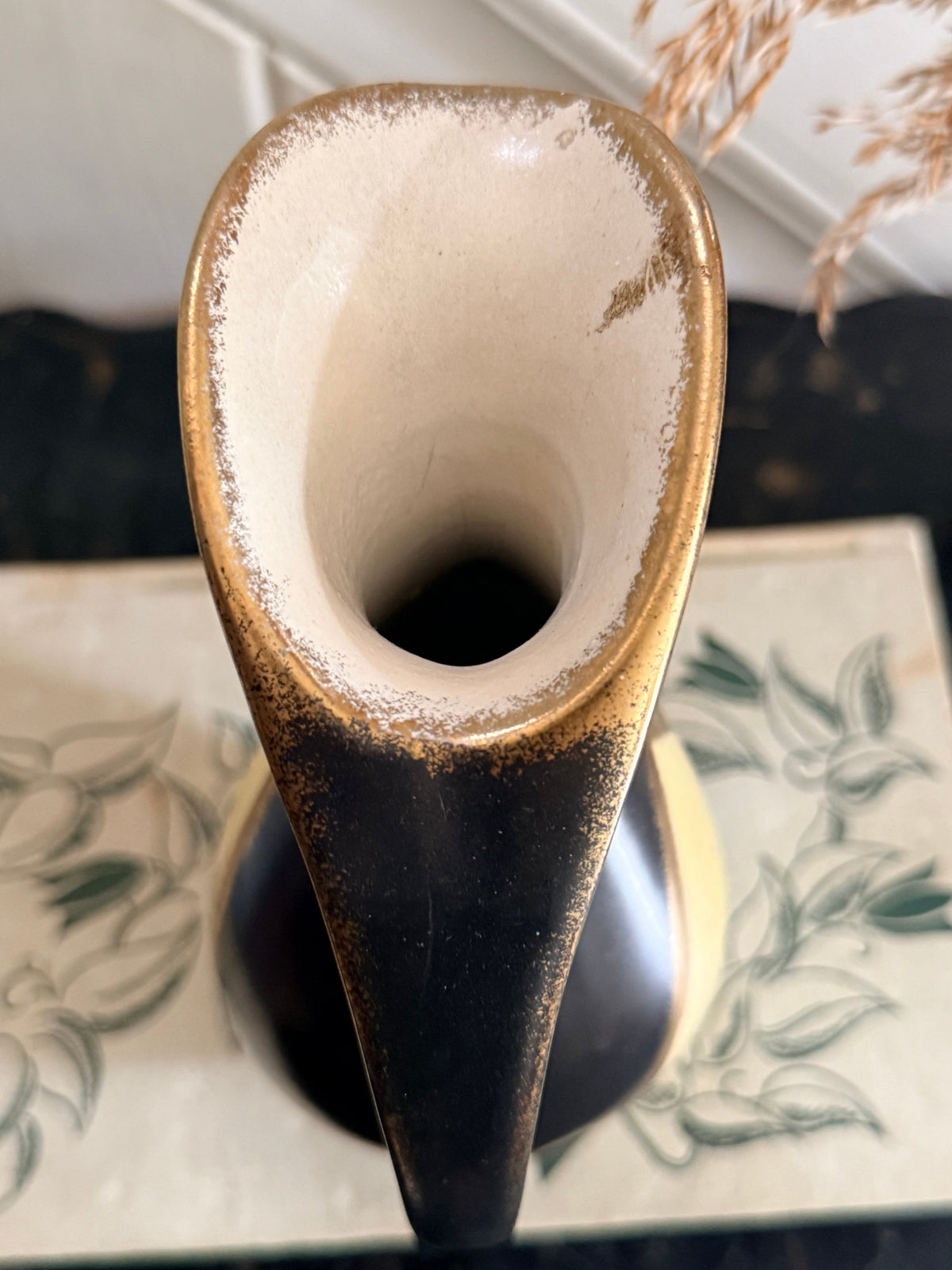Decorative West German 1950s Ceramic Pitcher