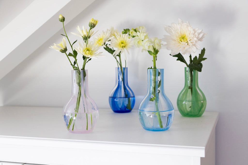 Striped Glass Vase | Green