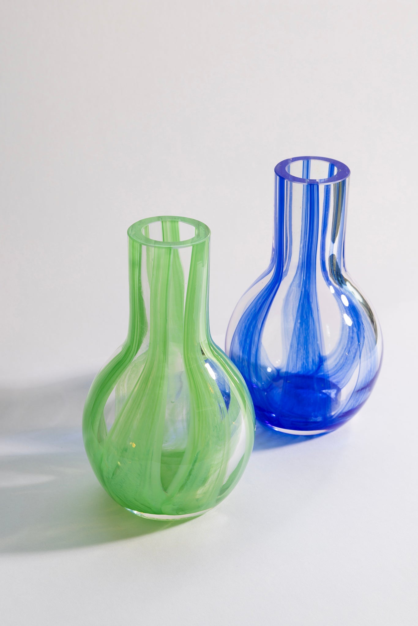 Striped Glass Vase | Green