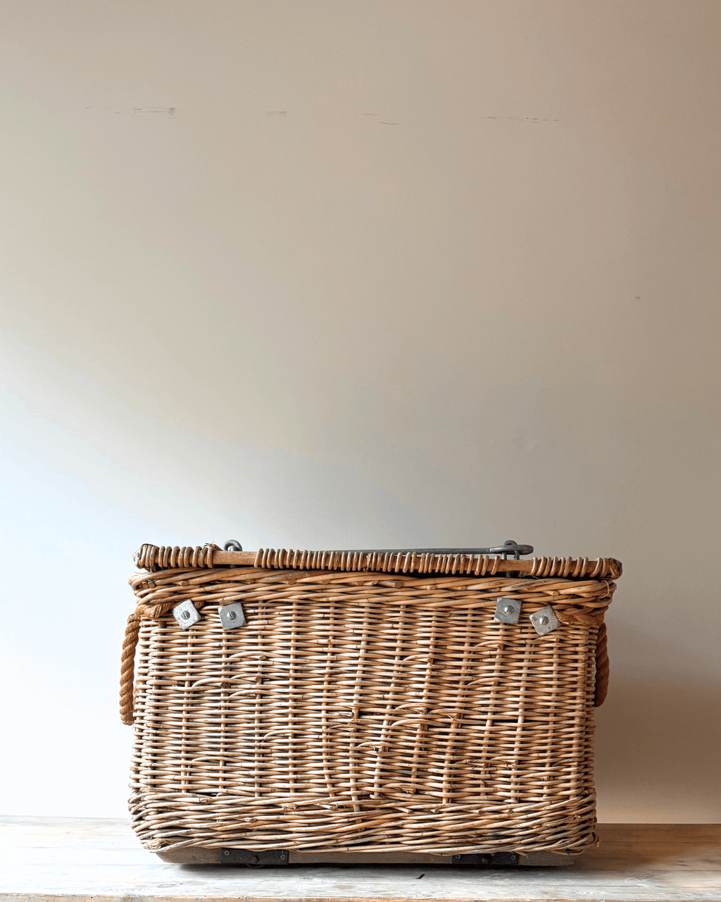 Victorian Industrial Basket On Wheels