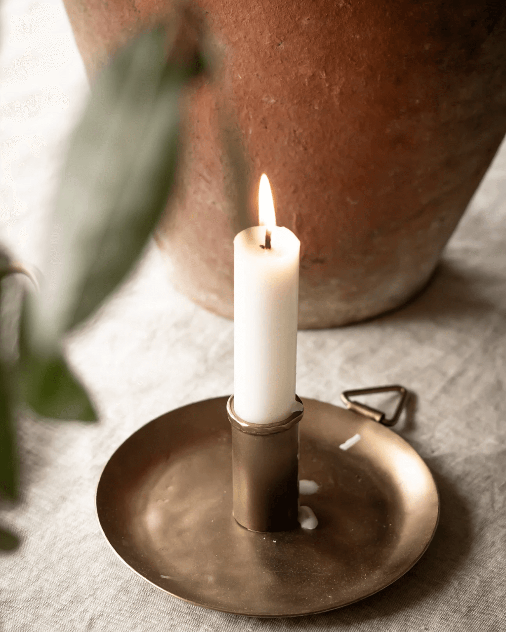 Hand Forged Brass Candle Holder