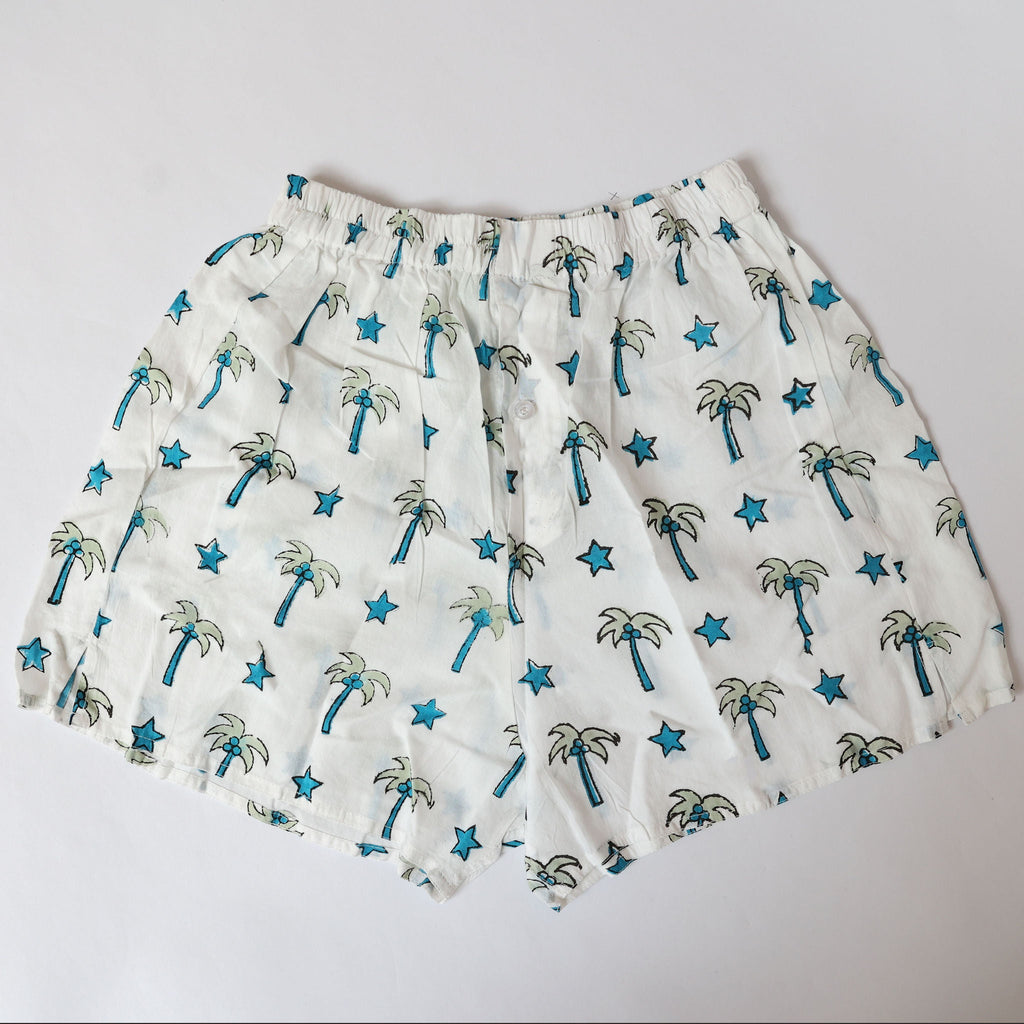 Blue Palm Boxer Short
