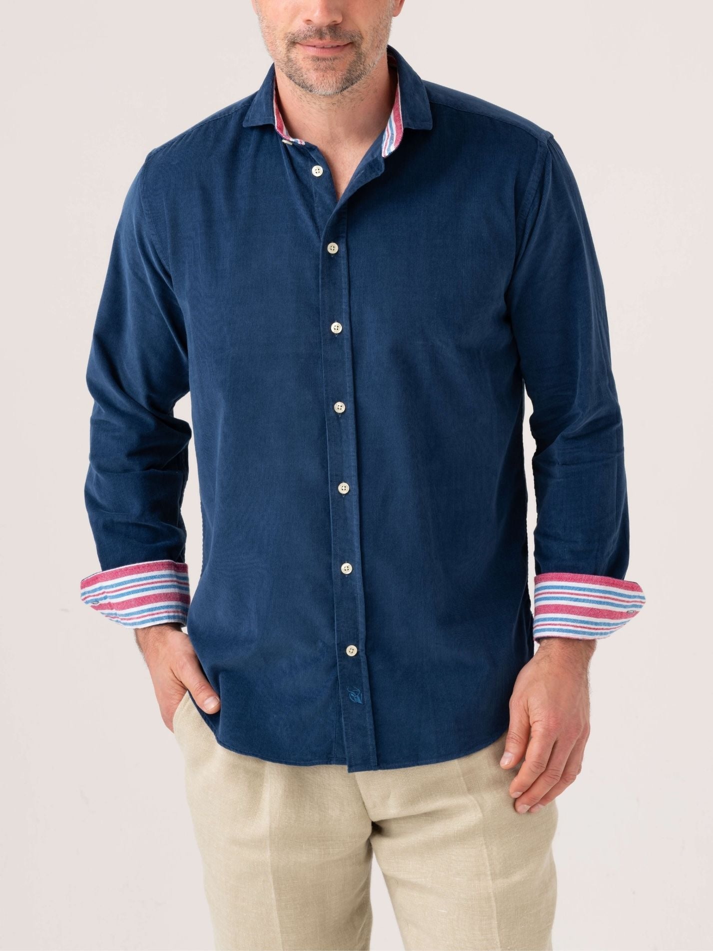Dark Blue Cord Shirt