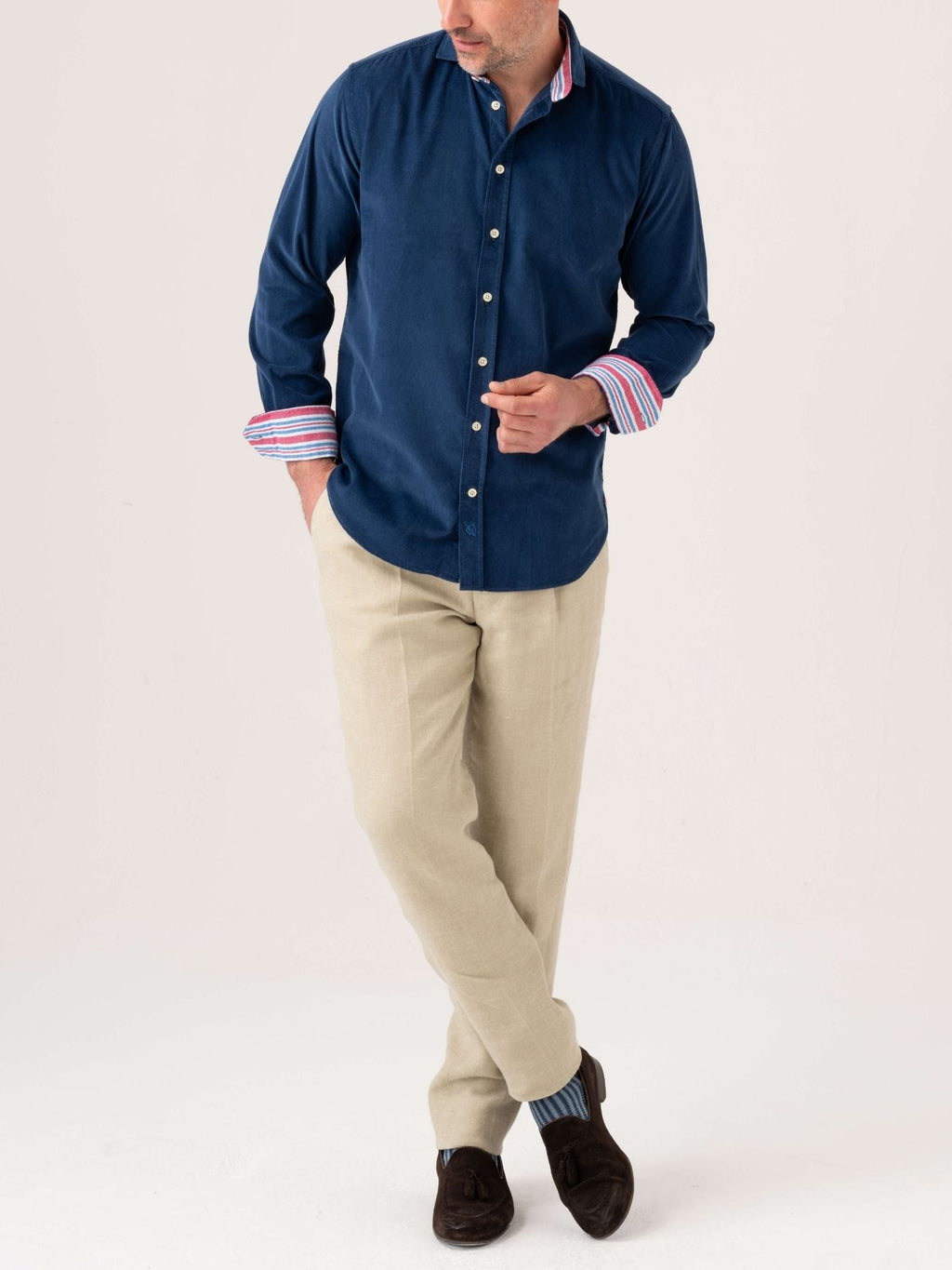 Dark Blue Cord Shirt