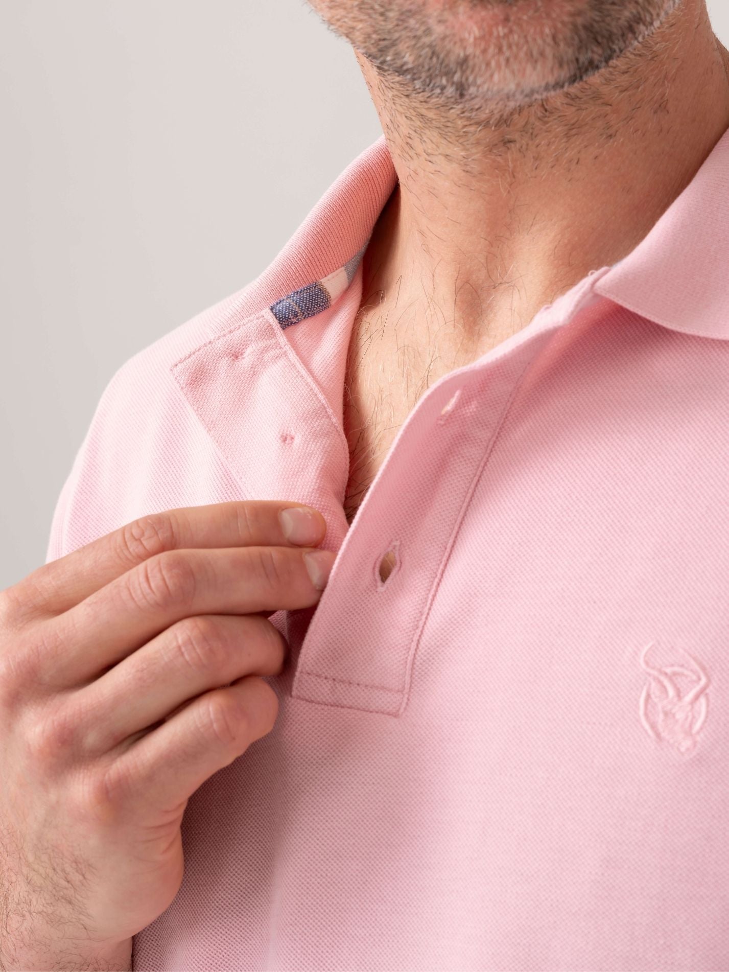 Pink Piqué Cotton Polo