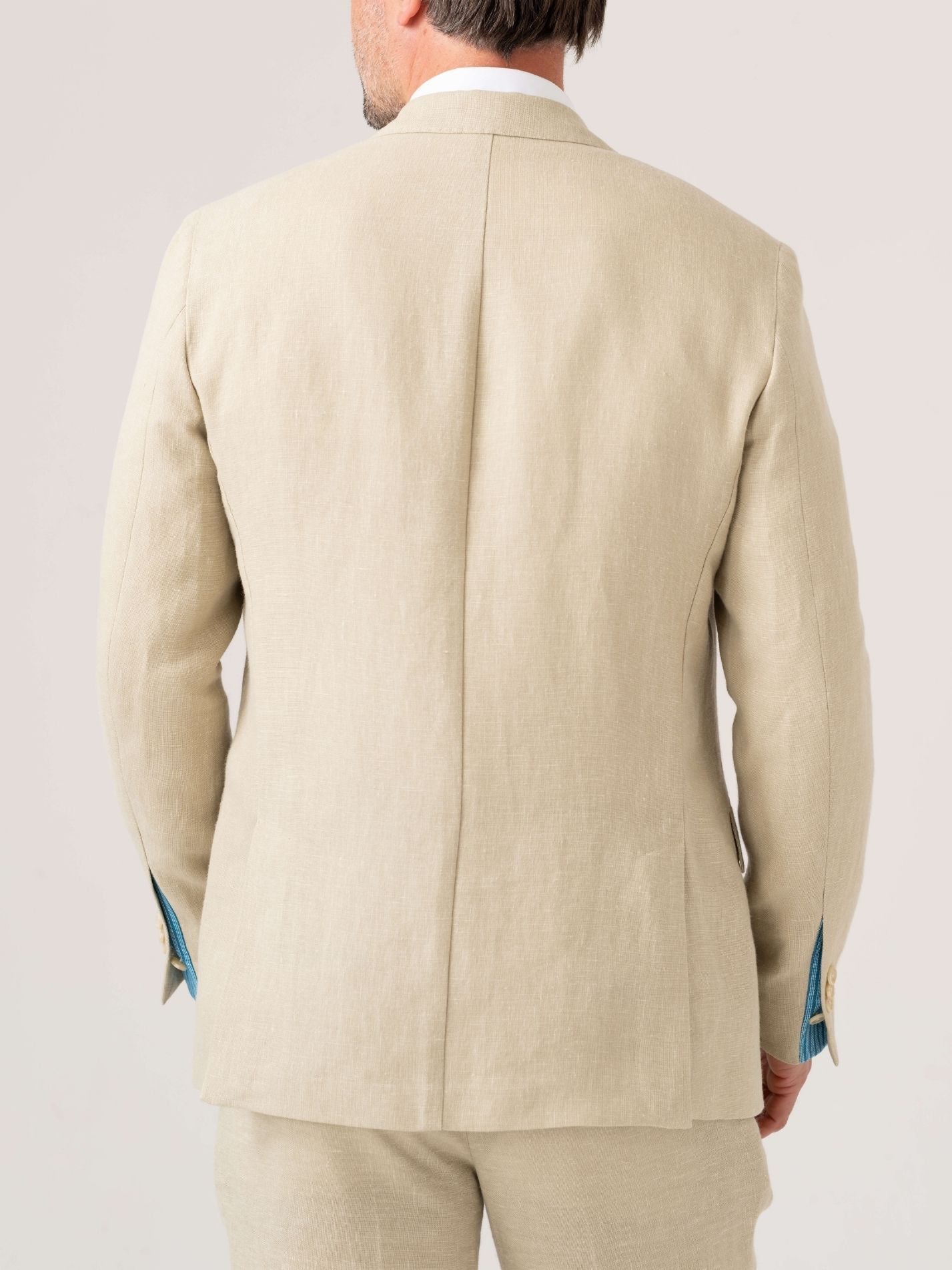 Pale Beige Linen Blazer