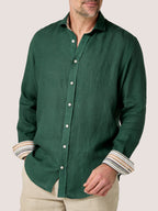 Forest Green Linen Shirt