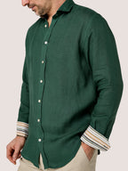 Forest Green Linen Shirt
