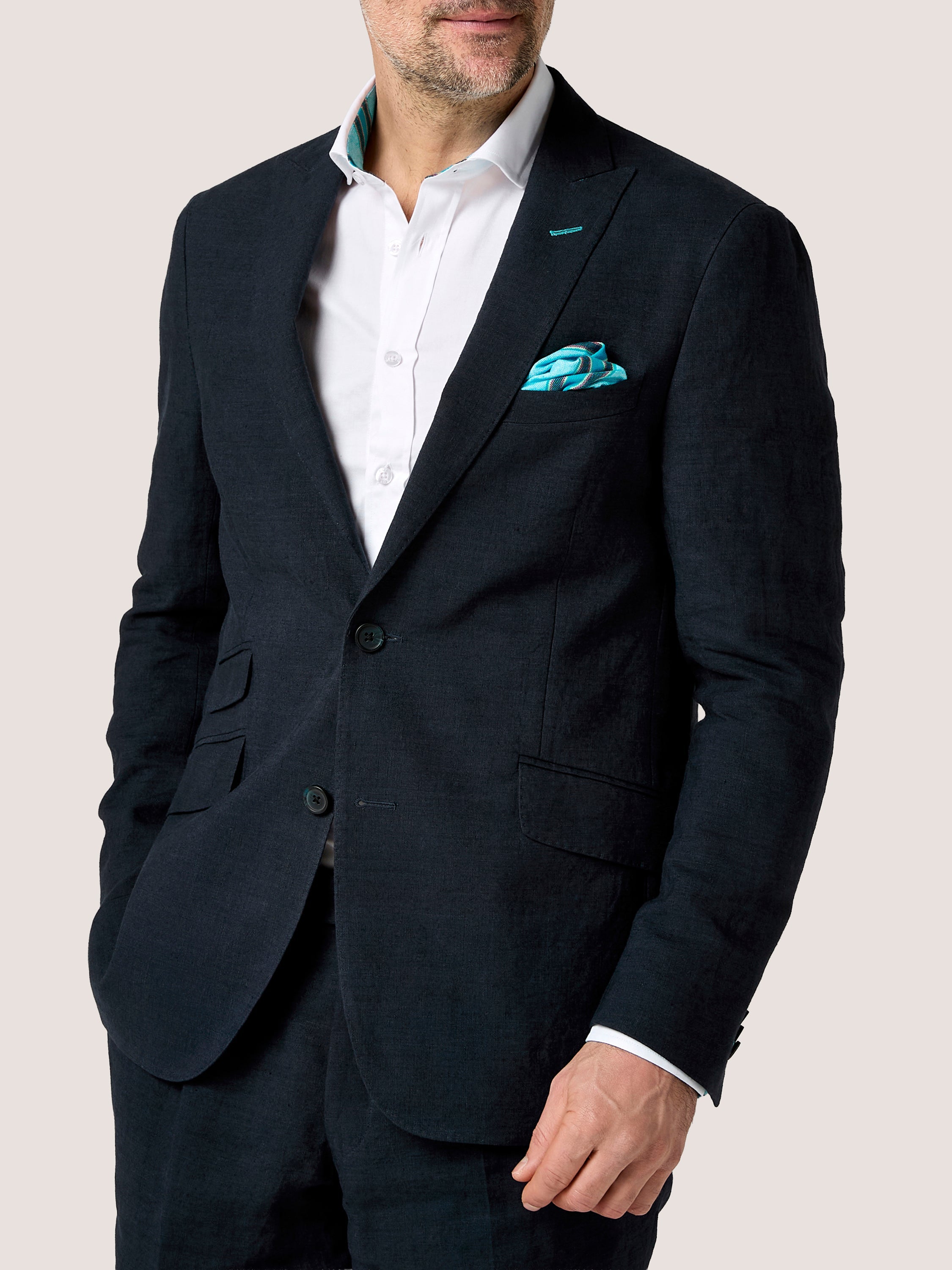 Deep Navy Linen Blazer - PRE ORDER ONLY