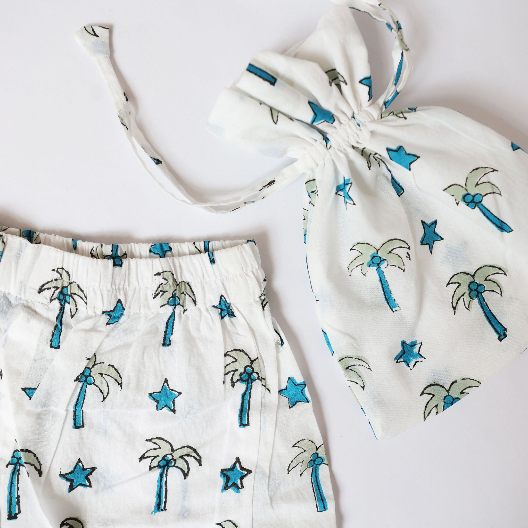 Blue Palm Boxer Short