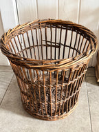 Tapered Vintage Wicker Log Basket