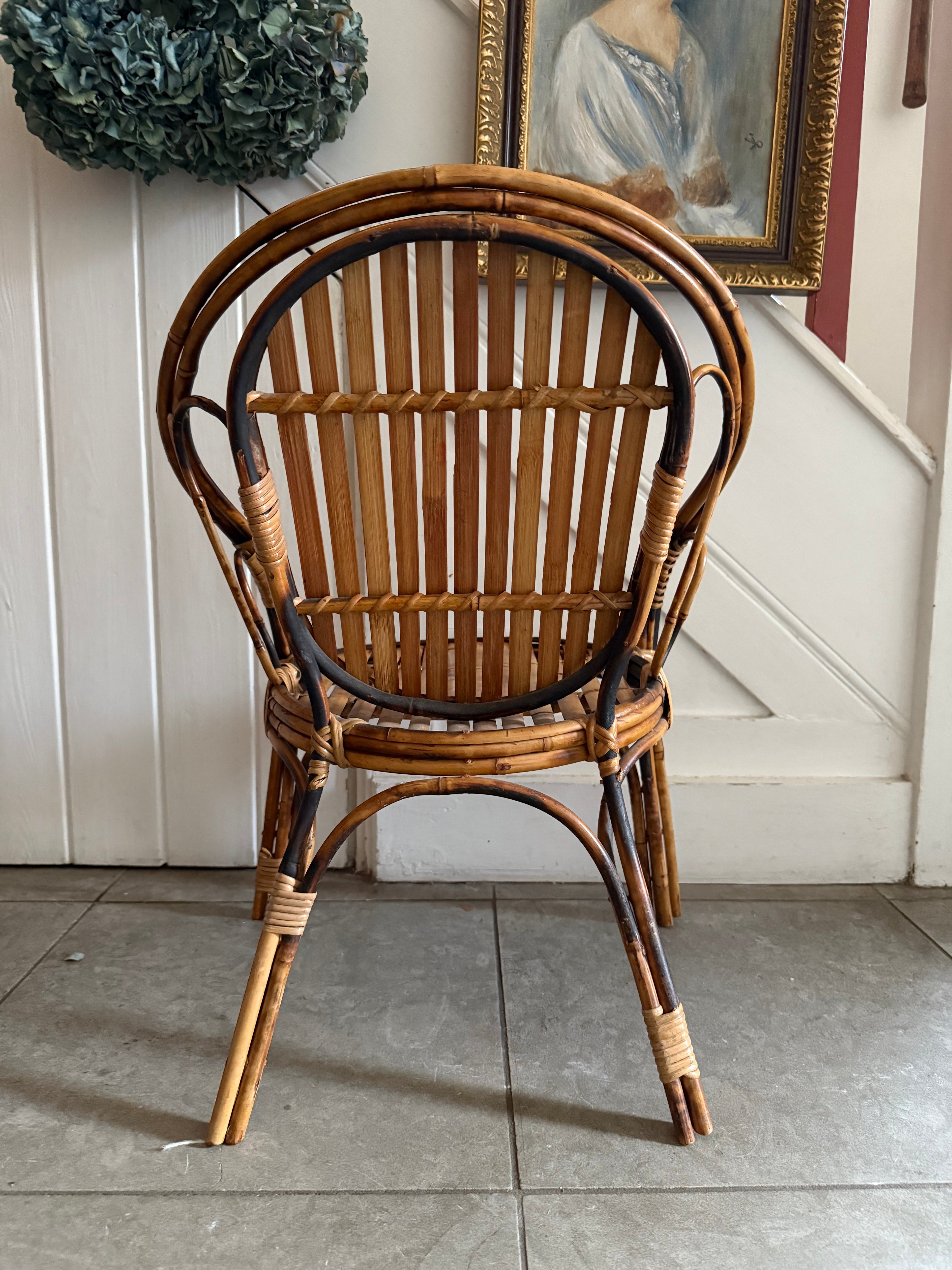 19th Century Little Tiger Bamboo Child or Display Chair
