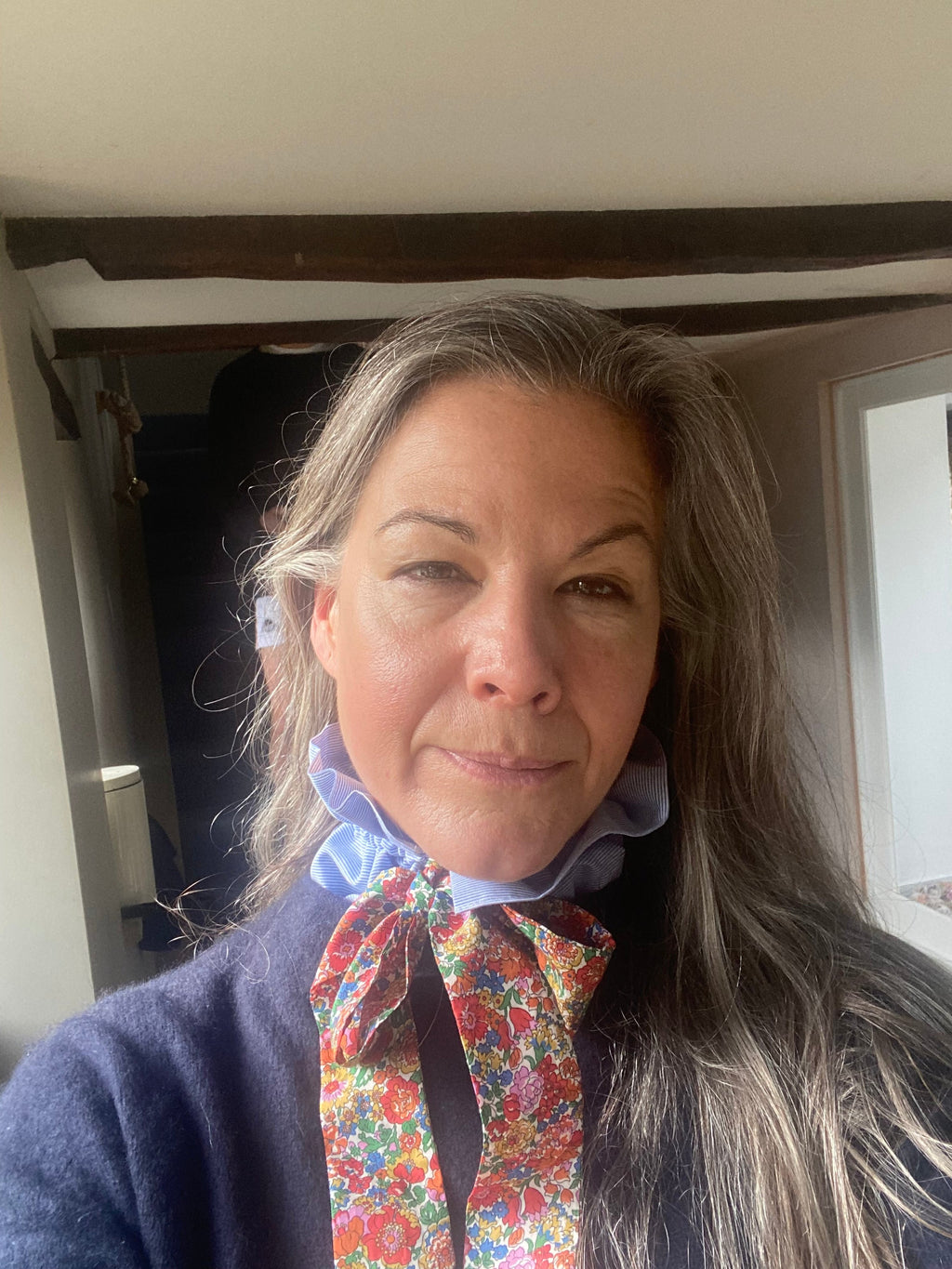 Liberty of London neck ruffle collar with bow