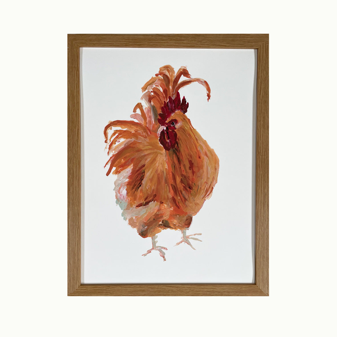 Giclee Buff Orpington Acyrlic Framed print