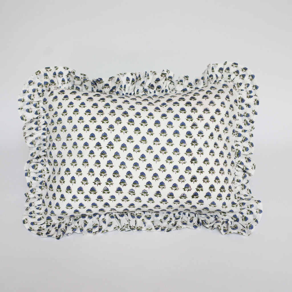 Blue Flower Cushion Cover - SALE