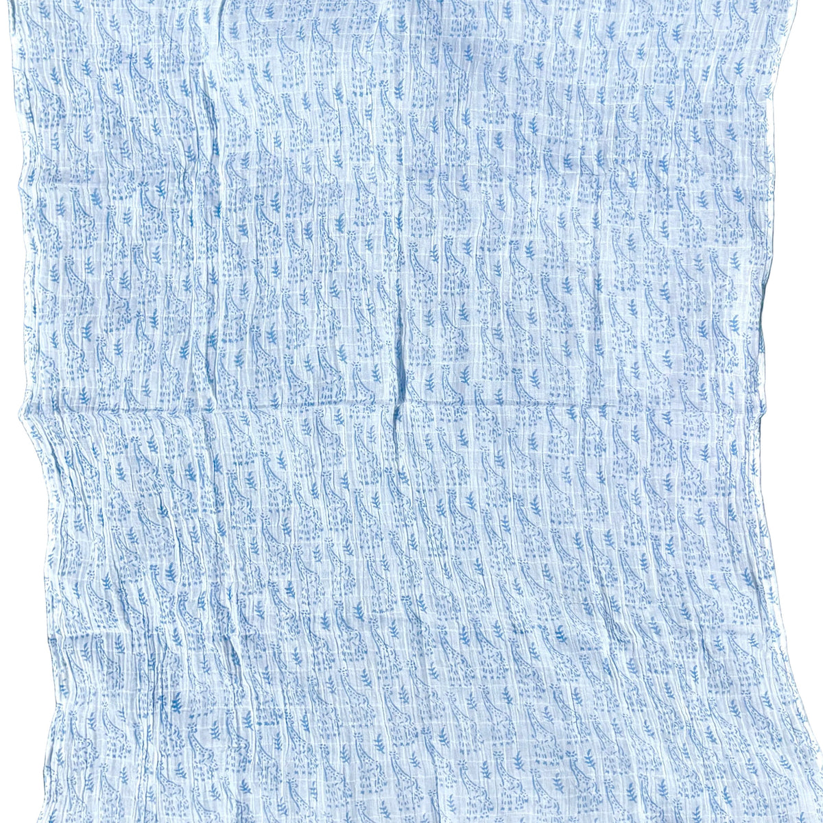 WooWoo Muslin Swaddle - Blue Giraffe