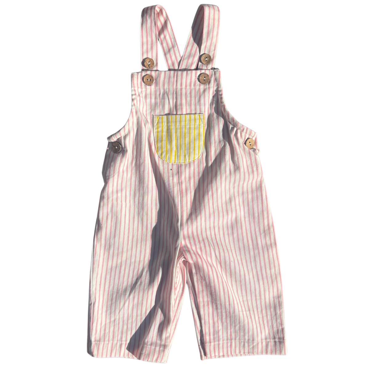 Pink Stripe Dungarees
