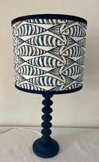 Blue mackerel handmade lampshade -suzie-catlin-designs 