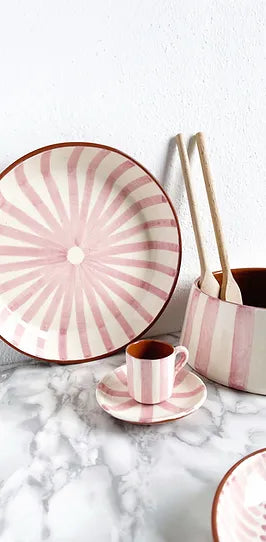 Striped Espresso Cup & Saucer
