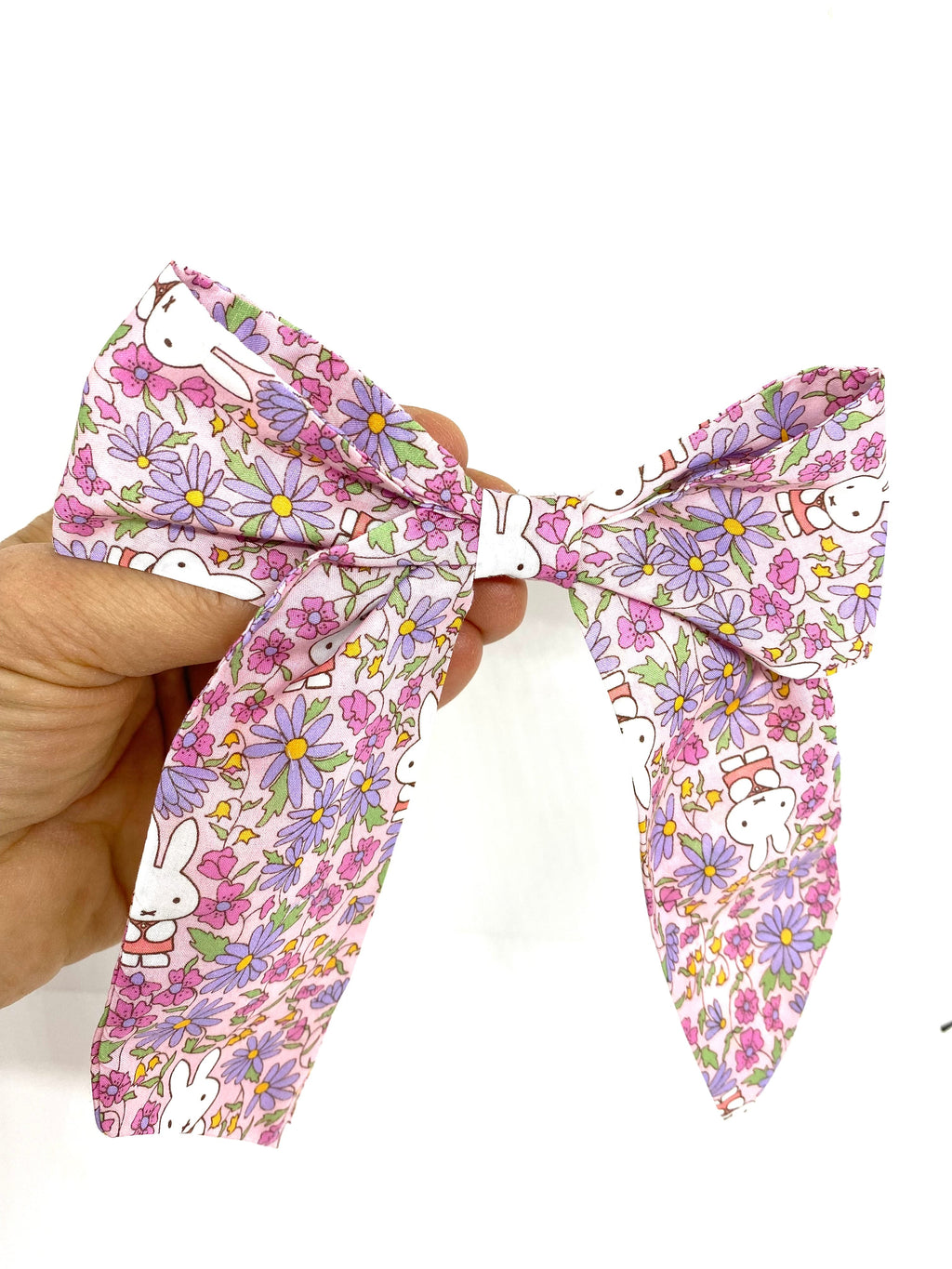 Pretty Miffy Liberty fabric barrette bow clip