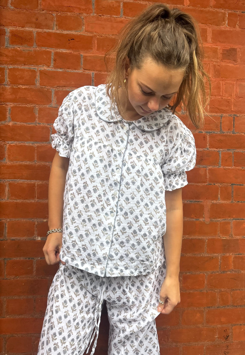 Tallis Blue Muslin Pyjamas