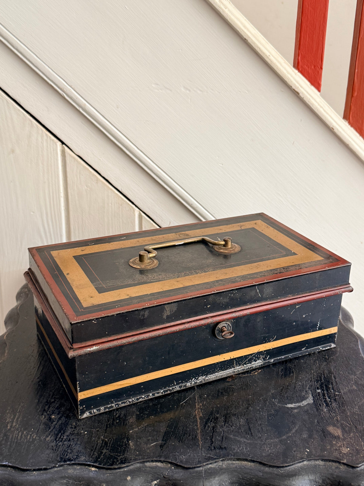 Antique Metal Cash Box C1910