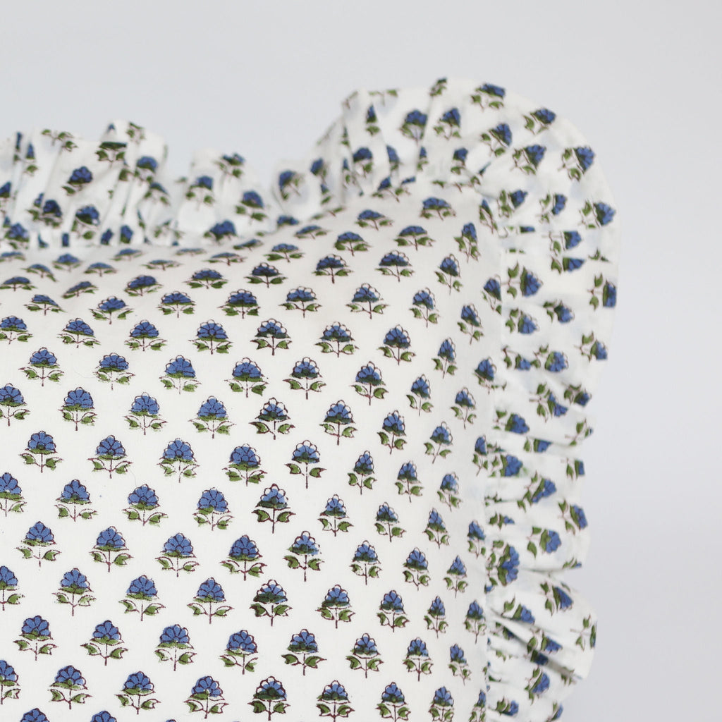 Blue Flower Cushion Cover - SALE