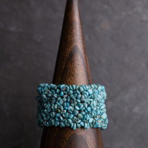 KNITTED TURQUOISE BRACELET